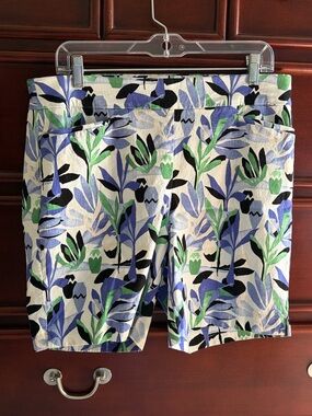 Chico's Floral Leaf Print Women's Pull On Shorts